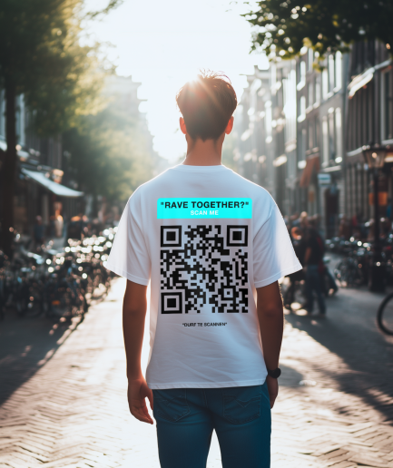 cyan eigen qr code kleding maken