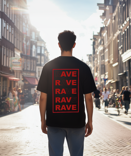 rave shirt oversized model