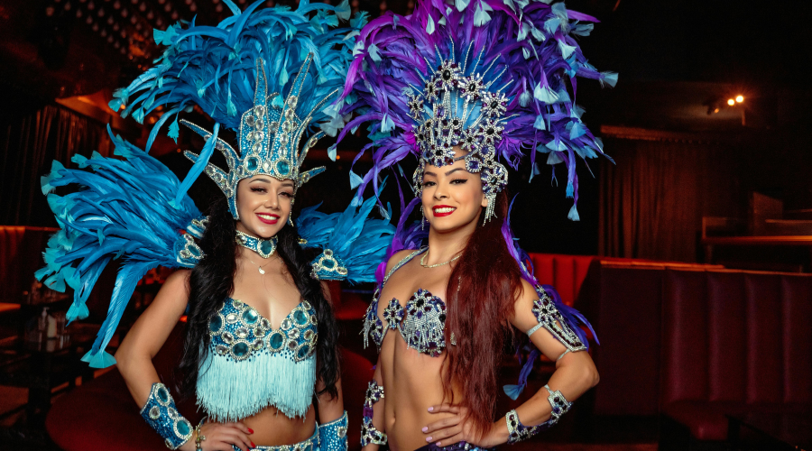 Carnaval dames veren kostuums