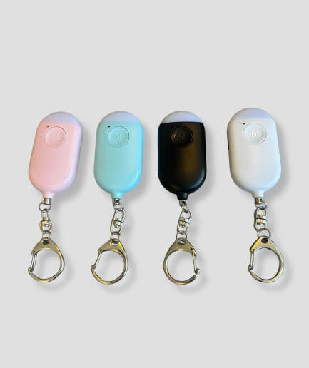 Vier SOS alarm sleutelhangers
