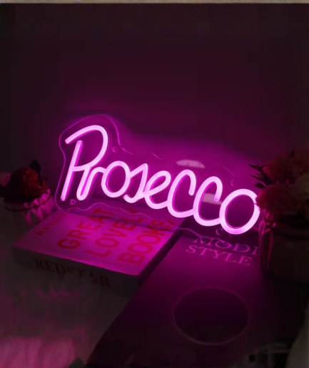 bord prosecco neon