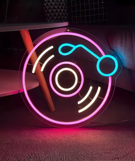 dj lamp neon