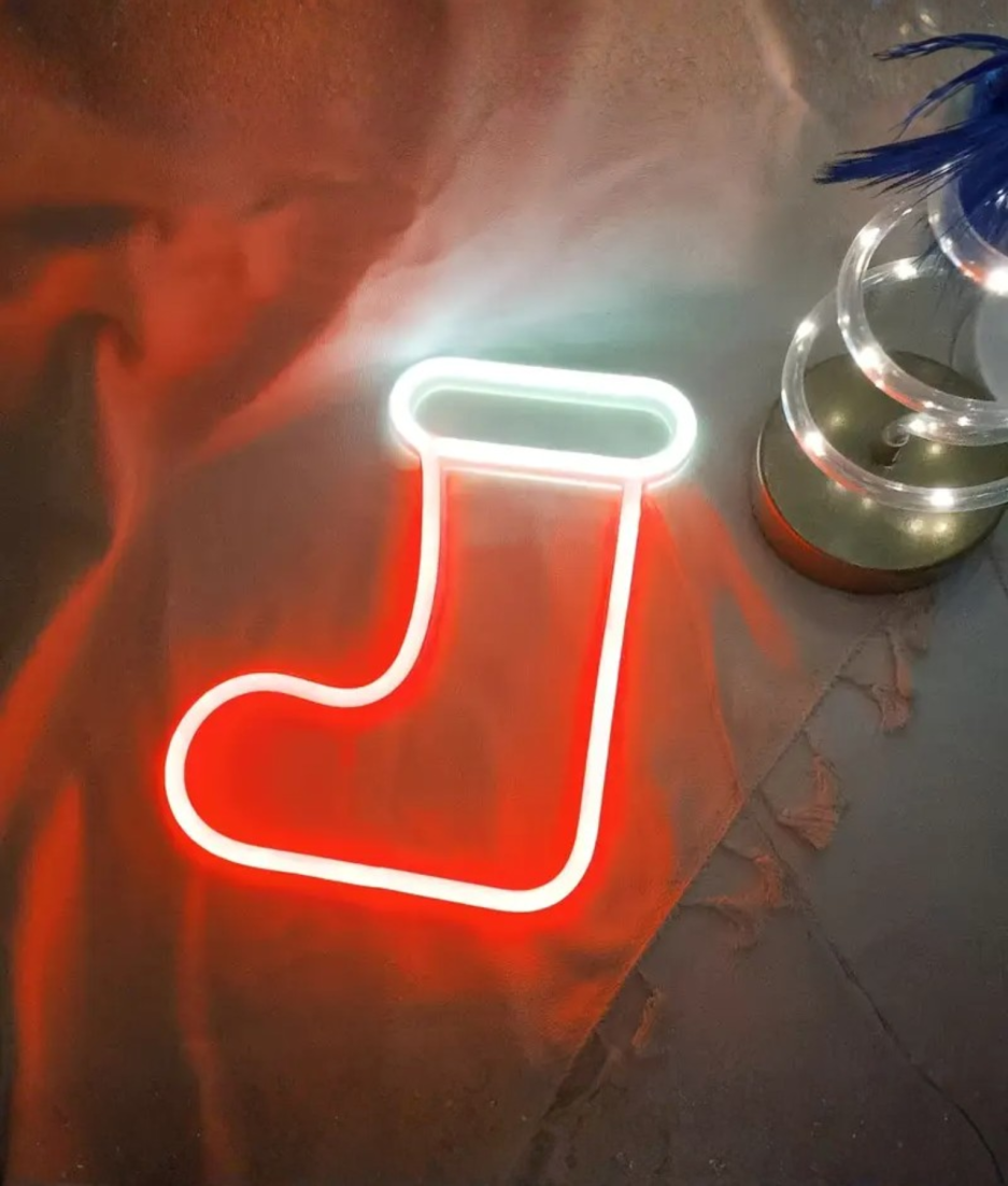 Kerst sok neon
