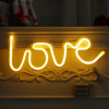 lamp neon love geel