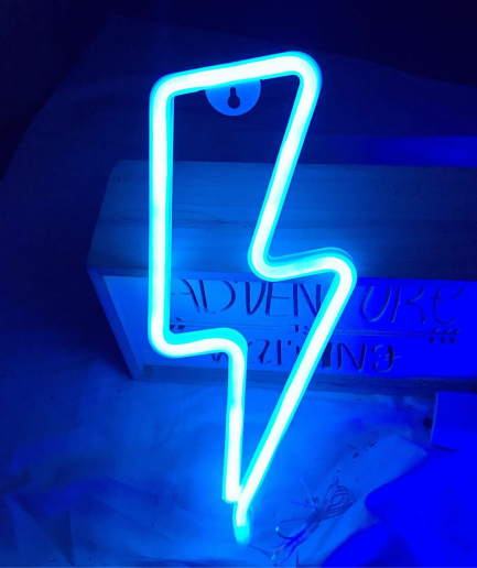 neon bliksem lamp