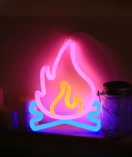 neon kampvuur
