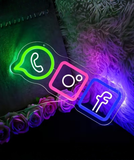 social media neon