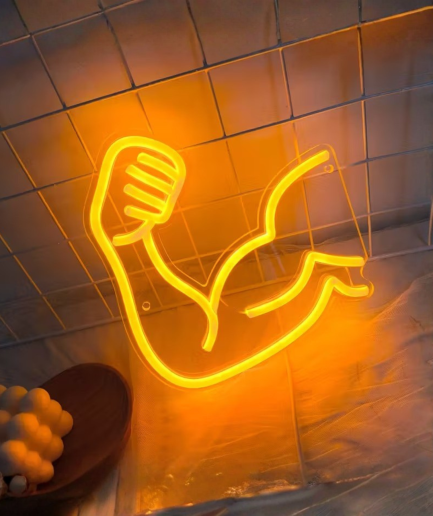 spierballen neon lamp