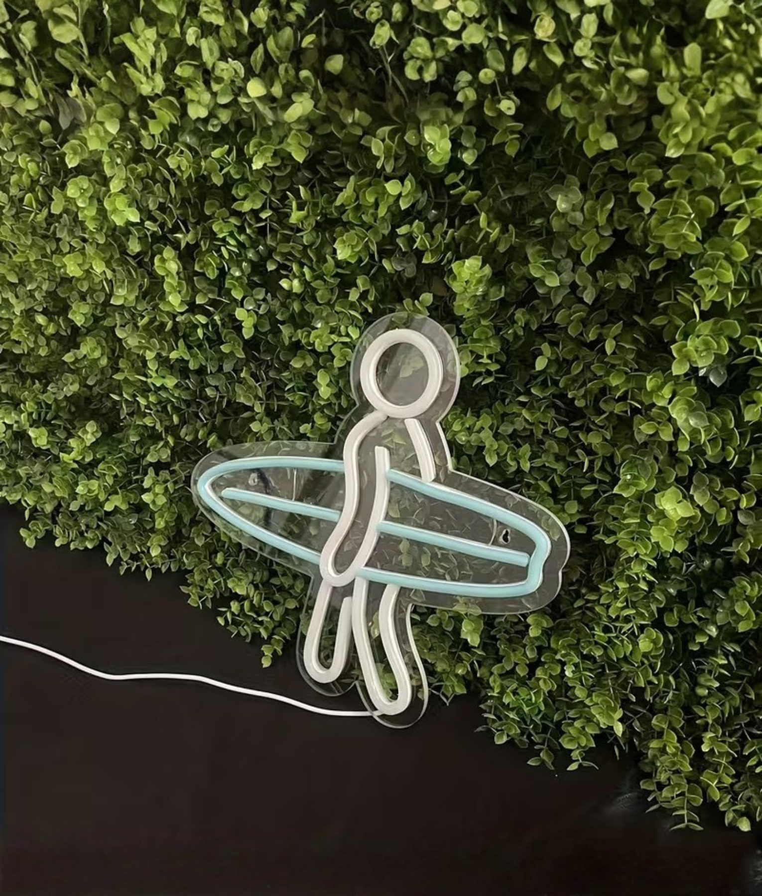 surf plank man neon lamp