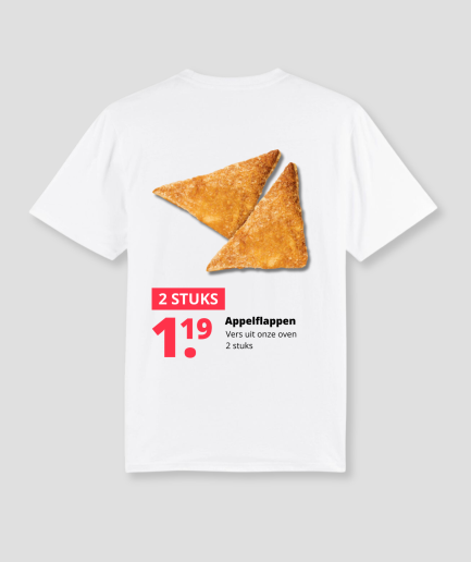grappig tshirt appelflappen
