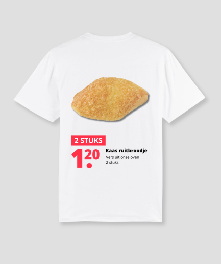 kaas ruitbroodje tshirt