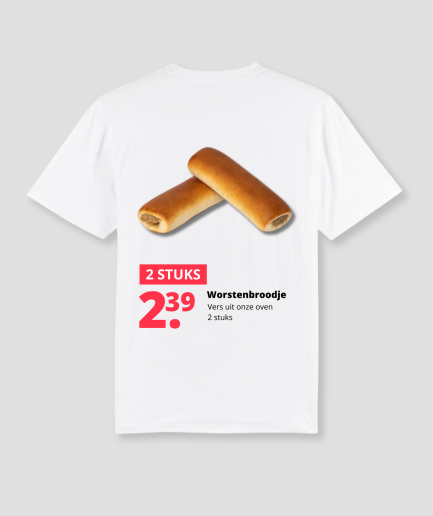 tshirt worstenbroodje
