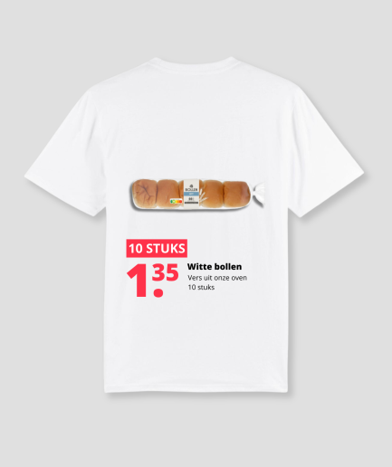zak witte bolletje tshirt