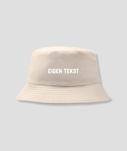 eigen teksrt buckethat beige