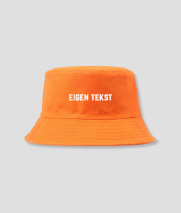 Bucket hat eigen tekst Oranje