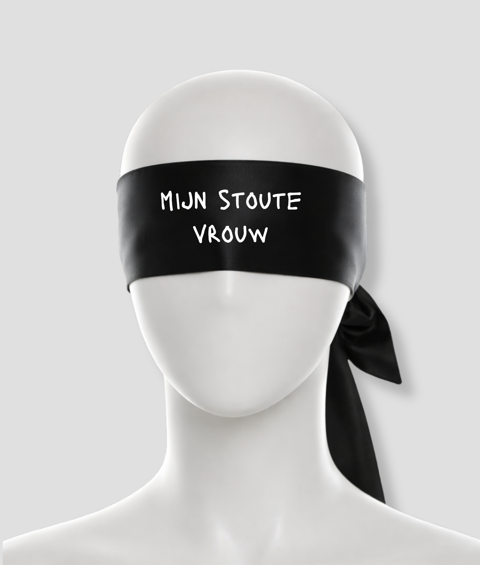 eigen tekst op een blinddoek