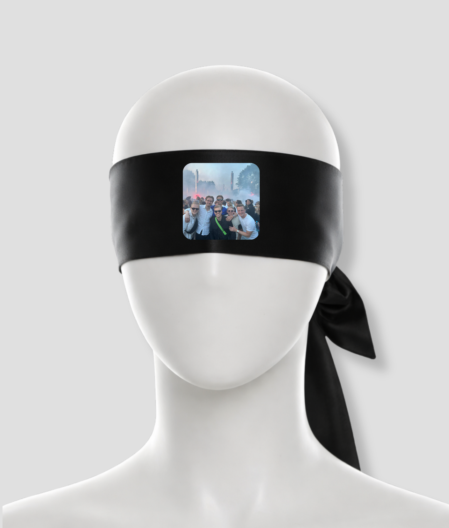 foto op blinddoek