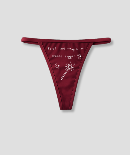 Rode string grappig kopen