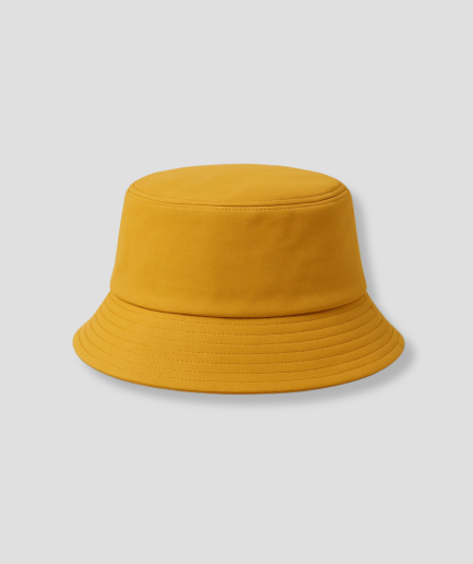 Bucket hat geel
