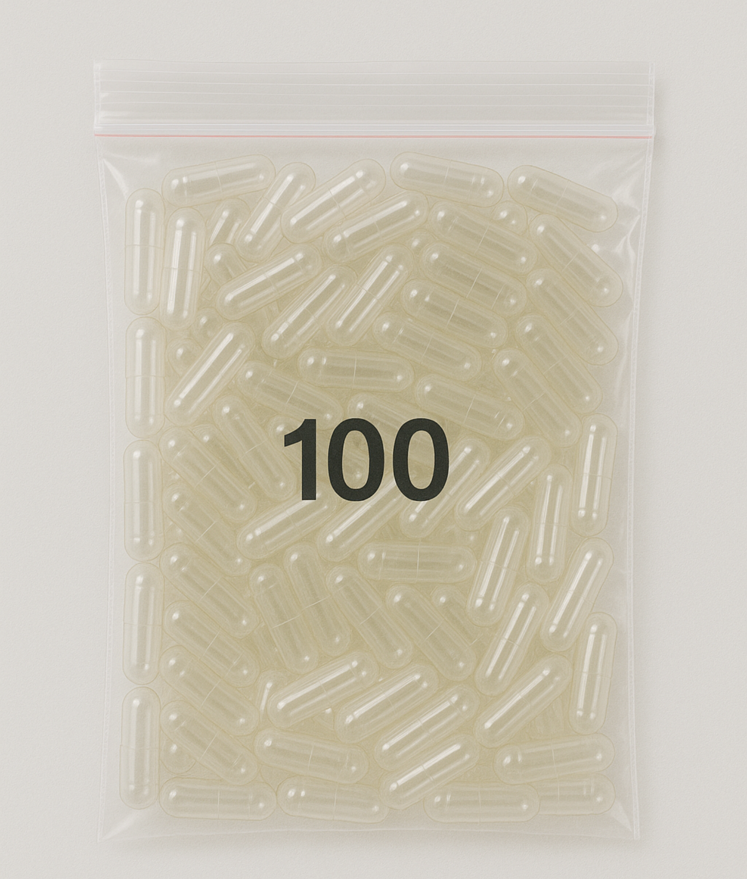 100 capsule transparant