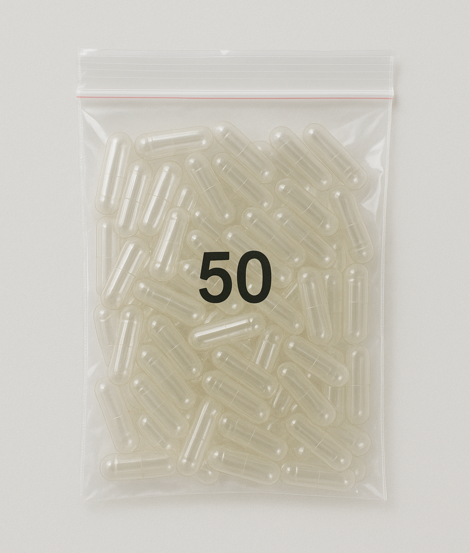 50 capsule transparant