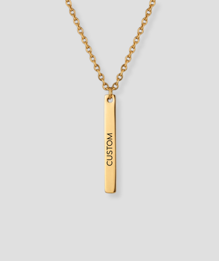 Gouden hanger eigen tekst