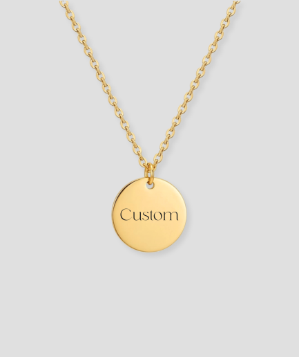 Gouden hanger sieraden eigen tekst