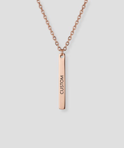 Rose gouden hanger eigen tekst