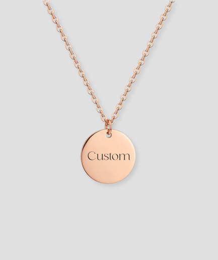 Rose gouden hanger sieraden graveren custom
