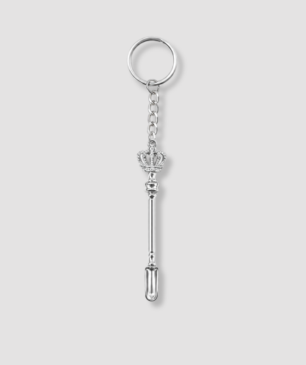 zilveren schep sleutelhanger
