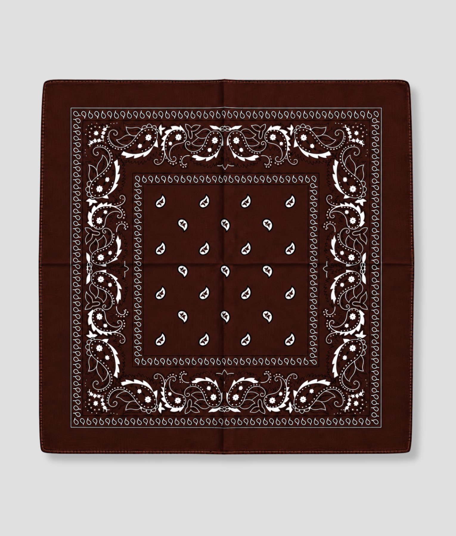 Donkerbruine bandana voor festival outfit
