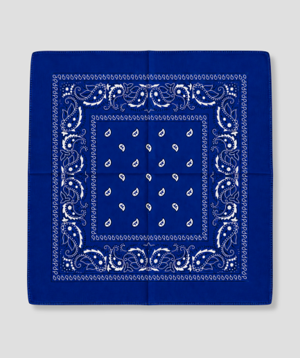 Blauwe bandana