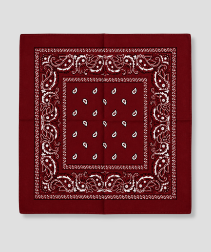 Donkerrode bandana