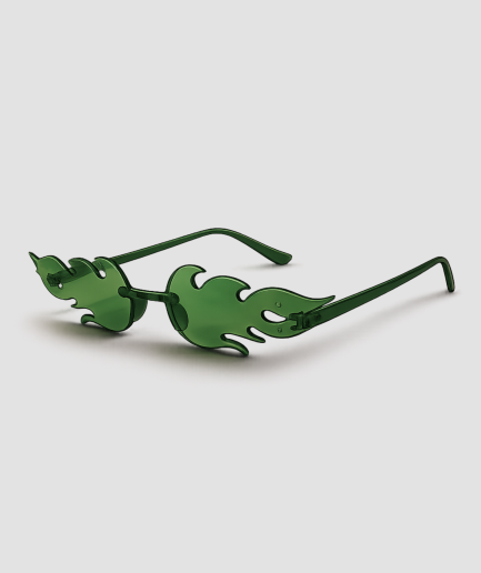 Groene vlammen bril