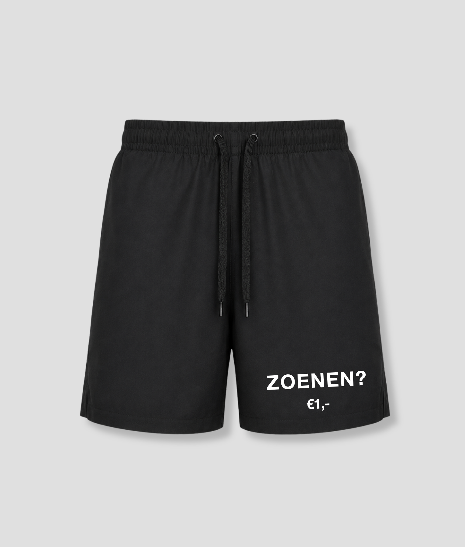 Zwarte heren zwembroek met zoenen voor een euro quote