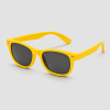 Gele retro partybril zonnebril wayfarer stijl