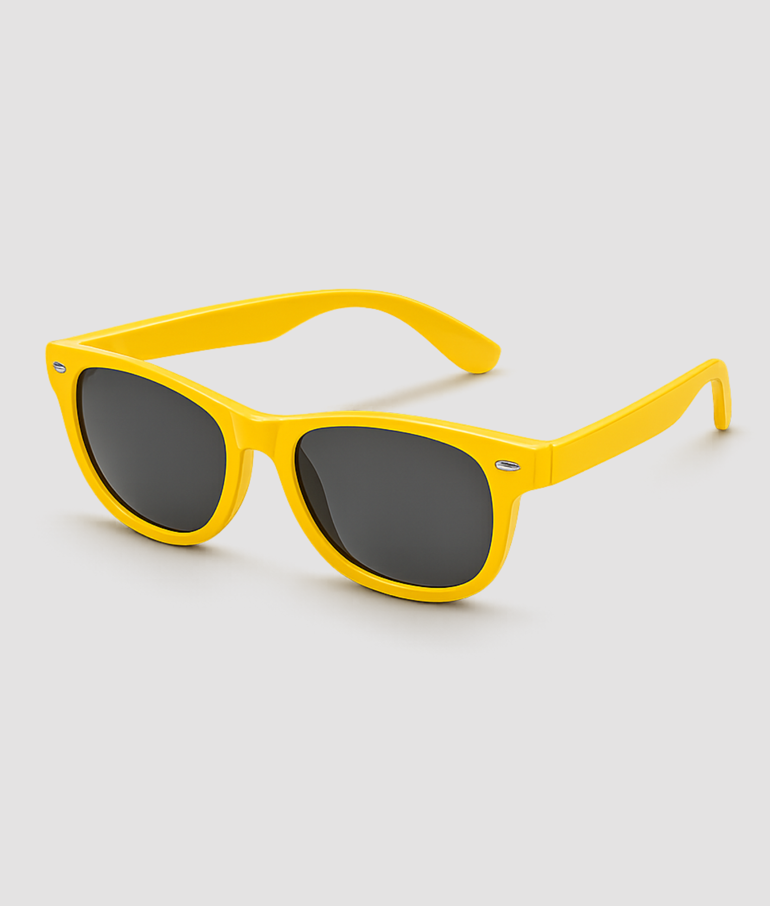 Gele retro partybril zonnebril wayfarer stijl