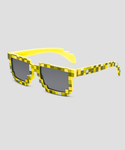 Blokjesprint feestbril, model Blox