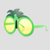 Groene ananas-vormige feestbril met gele glazen