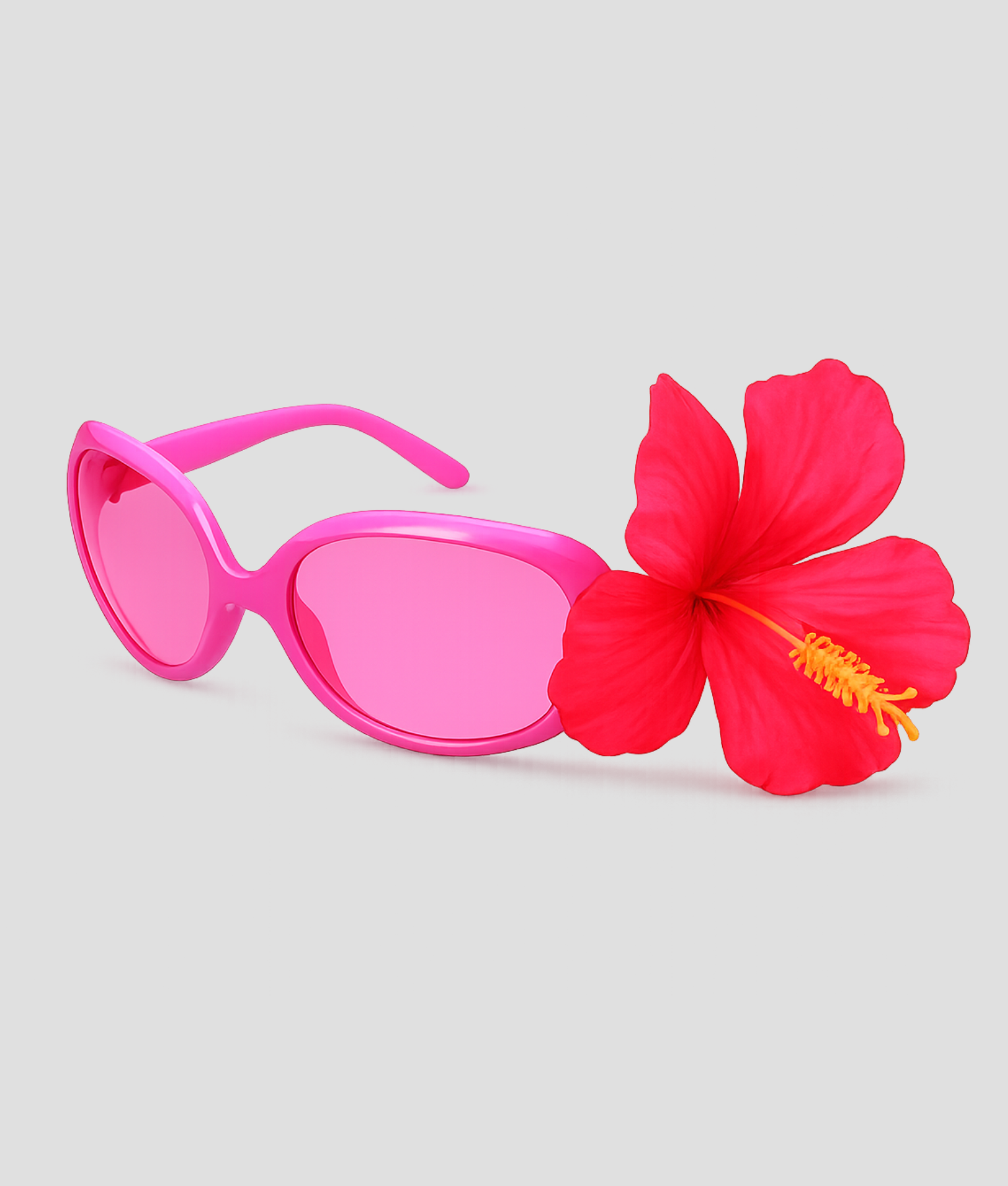 Roze bloemen feestbril, model Bloemmutjee
