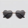 Black heart, bril met goud montuur en zwart glazen