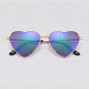 Deep blue heart, bril met goud montuur en blauw en paars glazen