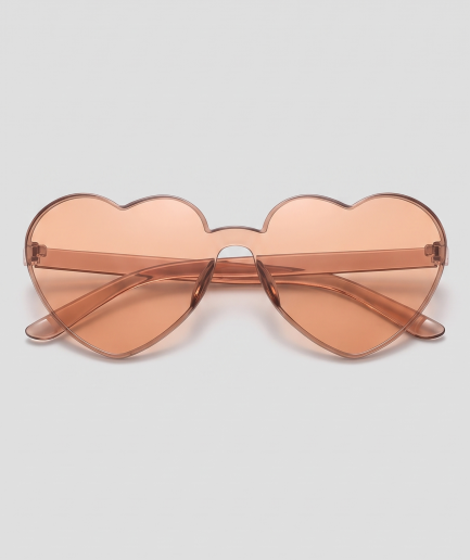 Hartjesbril, montuur roze, glas roze