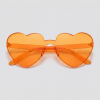 Hartjesbril, montuur oranje, glas oranje