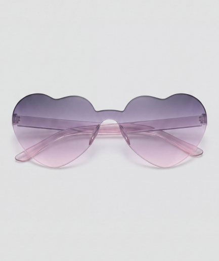 Hartjesbril, montuur roze, glas roze
