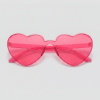 Hartjesbril, bril met roze montuur en roze glazen