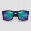 Lyra, bril met zwart montuur en blauw en paars en rood glazen