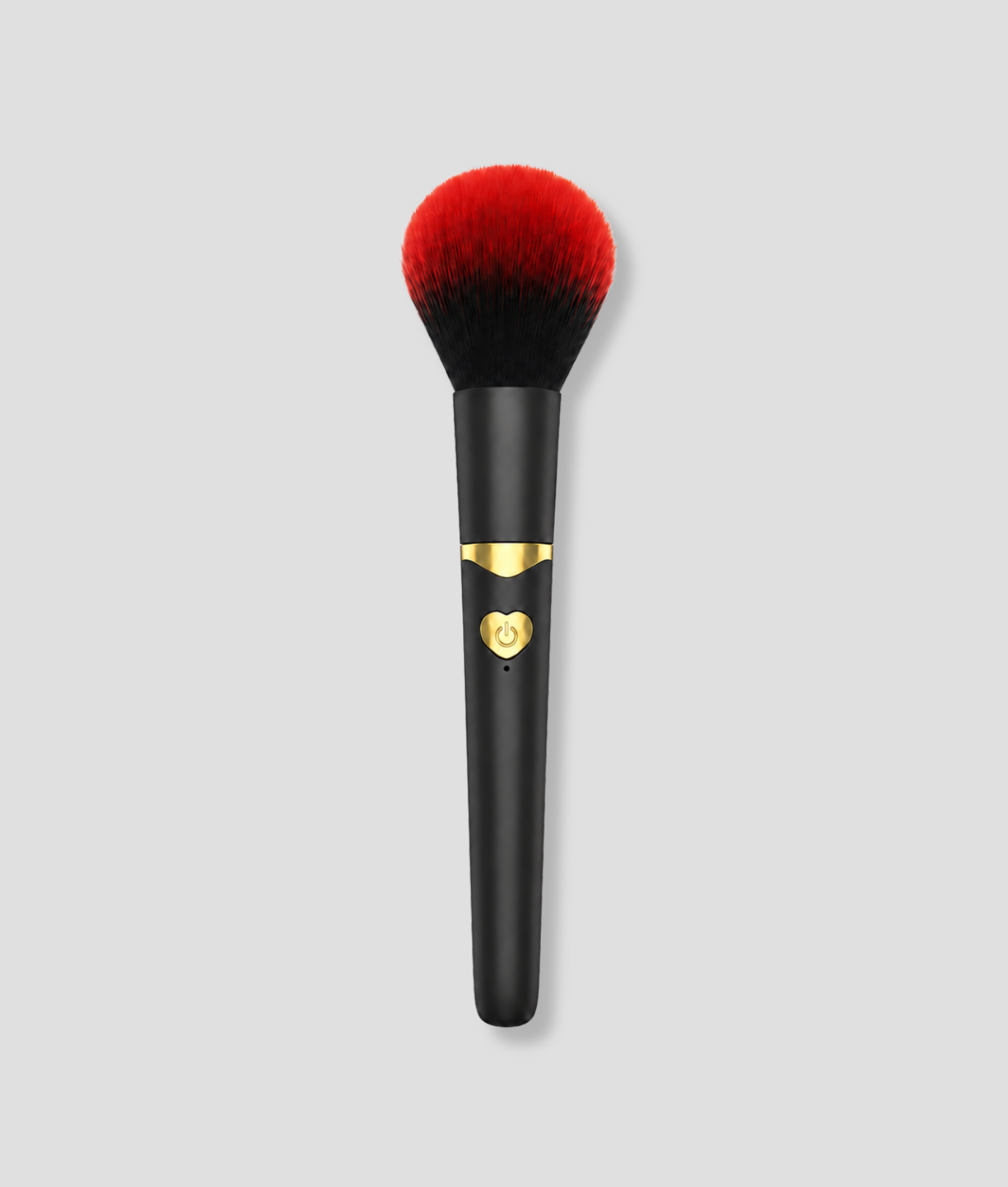 Make up brush vibrator, zwarte kwast met gouden knopje