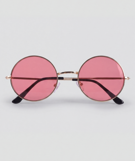 Pearl, bril met goud montuur en roze glazen