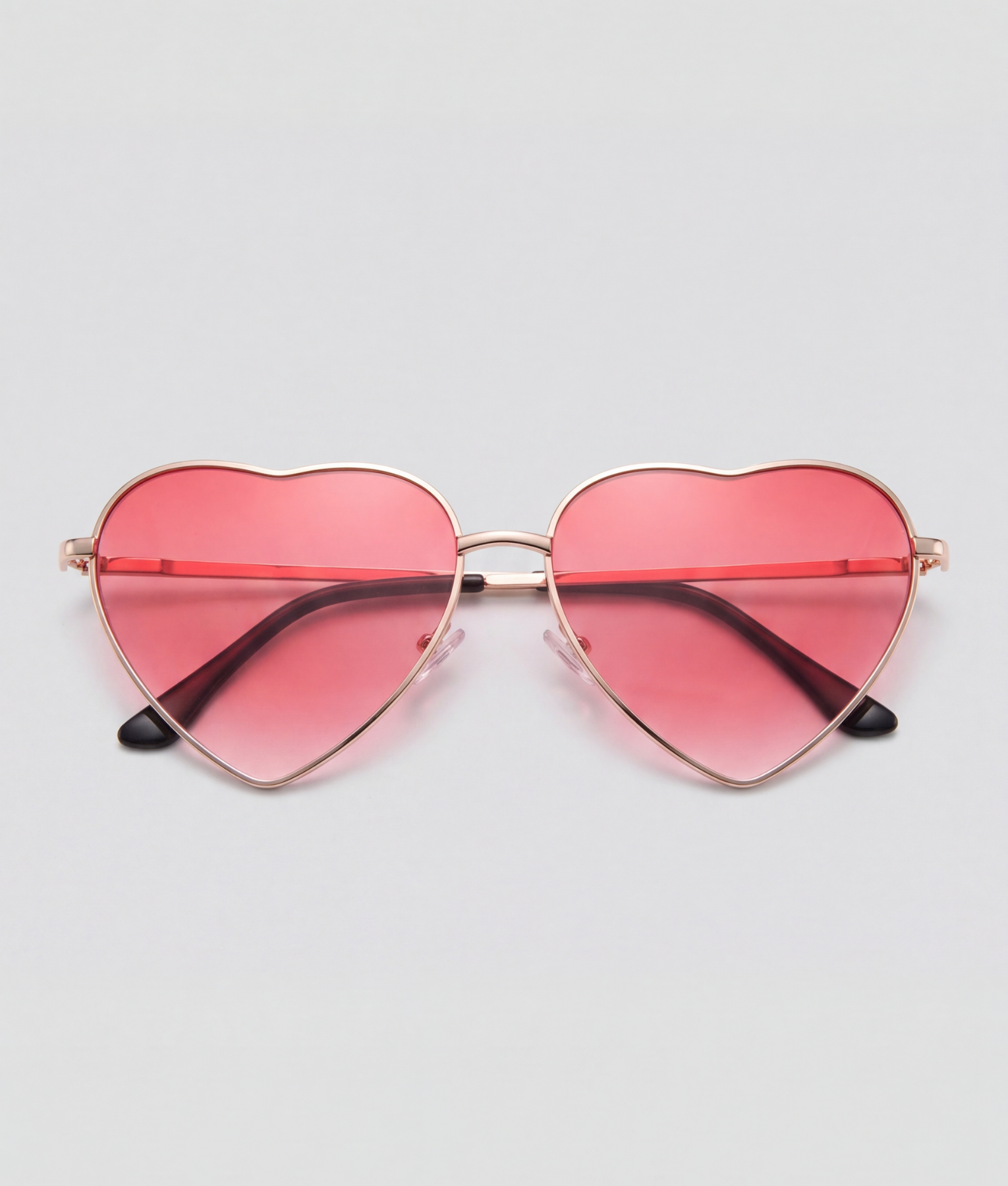 Shiny heart, bril met goud montuur en roze glazen